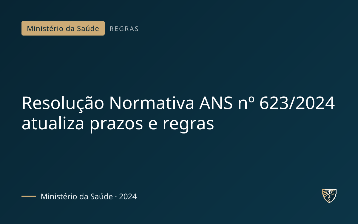Resolução Normativa ANS nº 623/2024 atualiza prazos e regras
