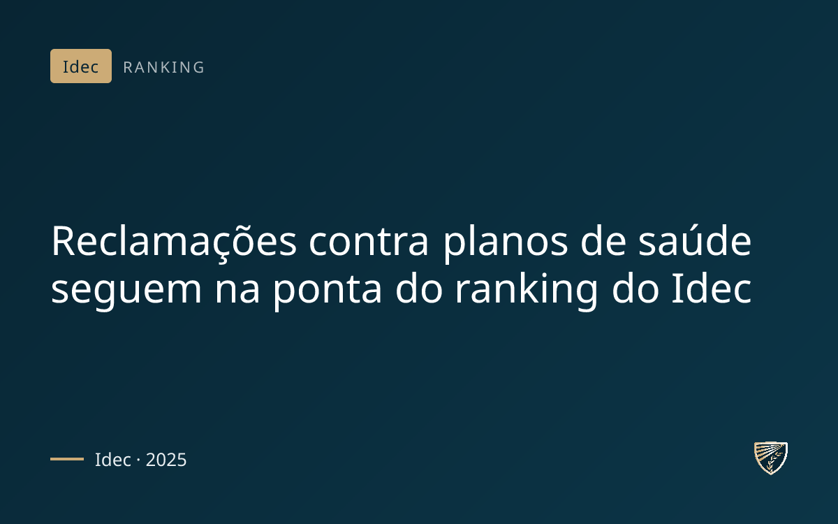 Reclamações contra planos de saúde seguem na ponta do ranking do Idec
