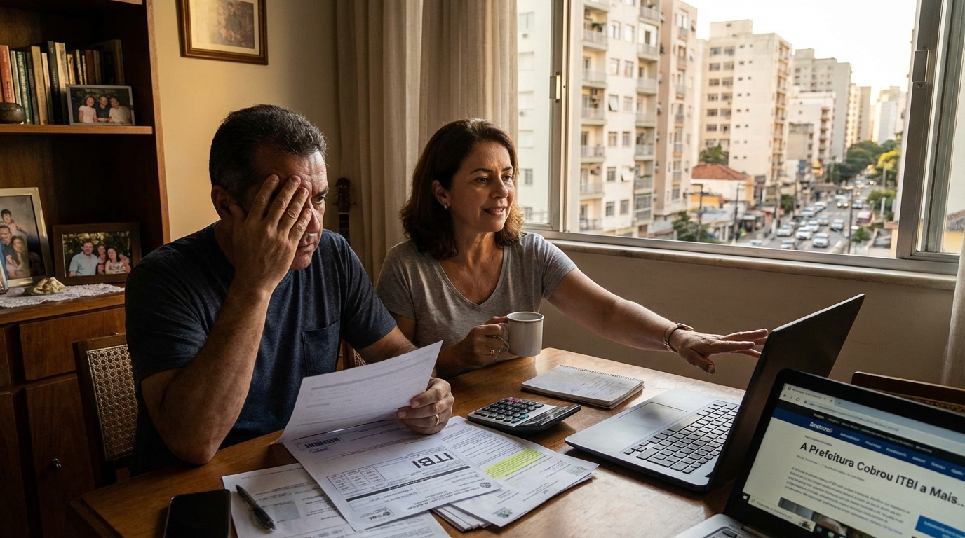 Dr. Oliveira, advogado criminal renomado, em escritório moderno e luxuoso com fundo azul gradiente - A Prefeitura Cobrou ITBI a Mais na Compra do Seu Imóvel? Como Recorrer Judicialmente