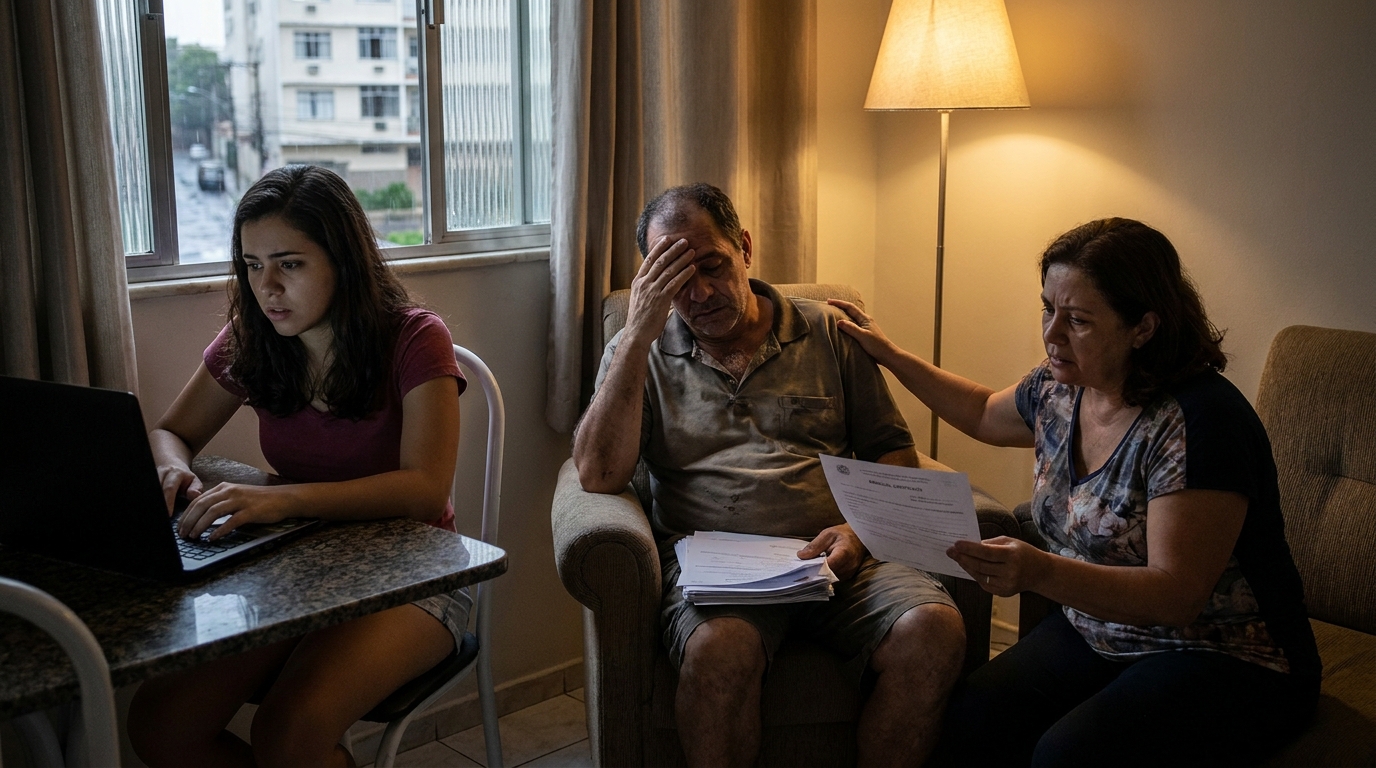 Dr. Oliveira, advogado criminal renomado, em escritório moderno e luxuoso com fundo azul gradiente - Afastamento pelo INSS: Como o CID do Funcionário Pode Aumentar os Impostos da Sua Empresa