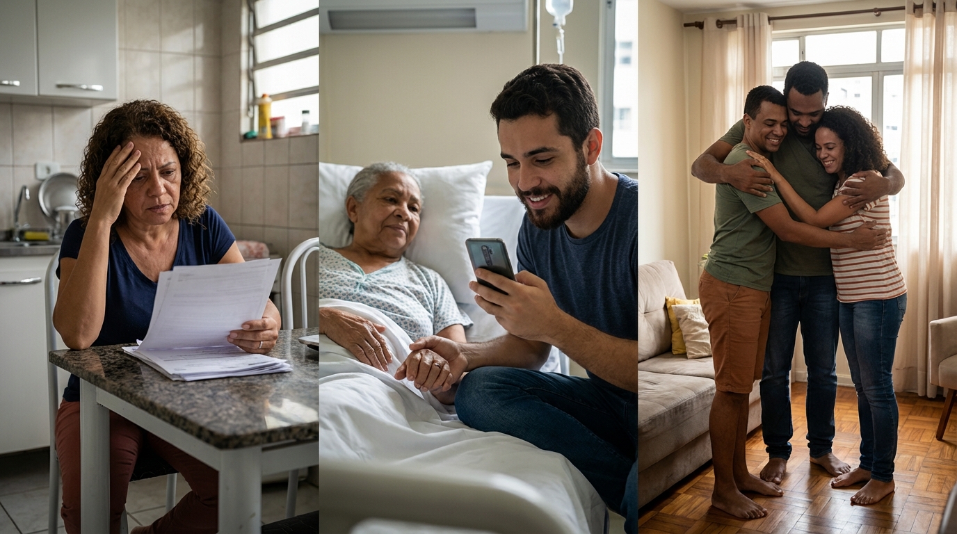 Dr. Oliveira, advogado especialista em direito da saúde renomado, em escritório moderno e luxuoso com fundo azul gradiente - Cancelamento Unilateral do Plano de Saúde Durante Tratamento é Ilegal? Entenda Seus Direitos