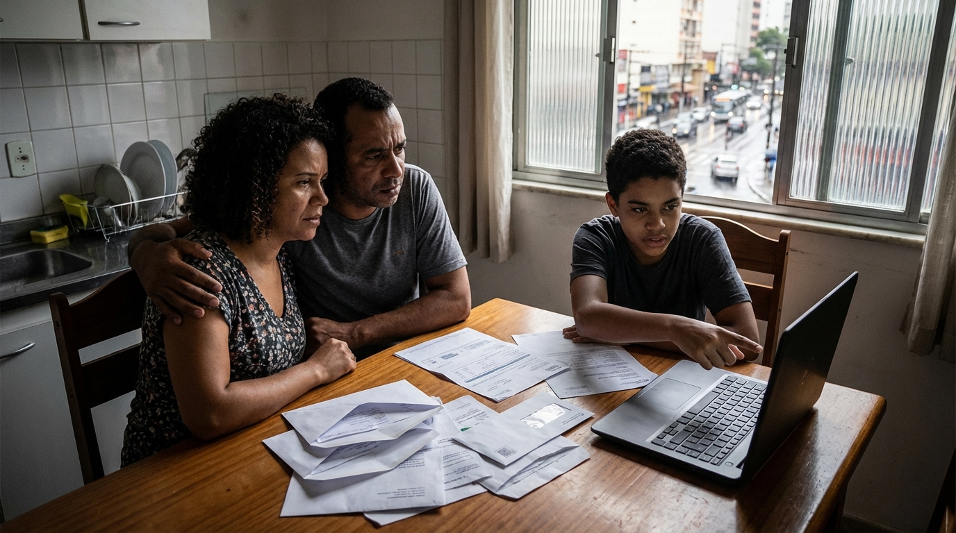 Dr. Oliveira, renomado advogado especialista em direito educacional, em escritório moderno e luxuoso com fundo azul gradiente - Cobranças Vexatórias de Mensalidades: Quando a Faculdade Comete Crime Contra o Consumidor