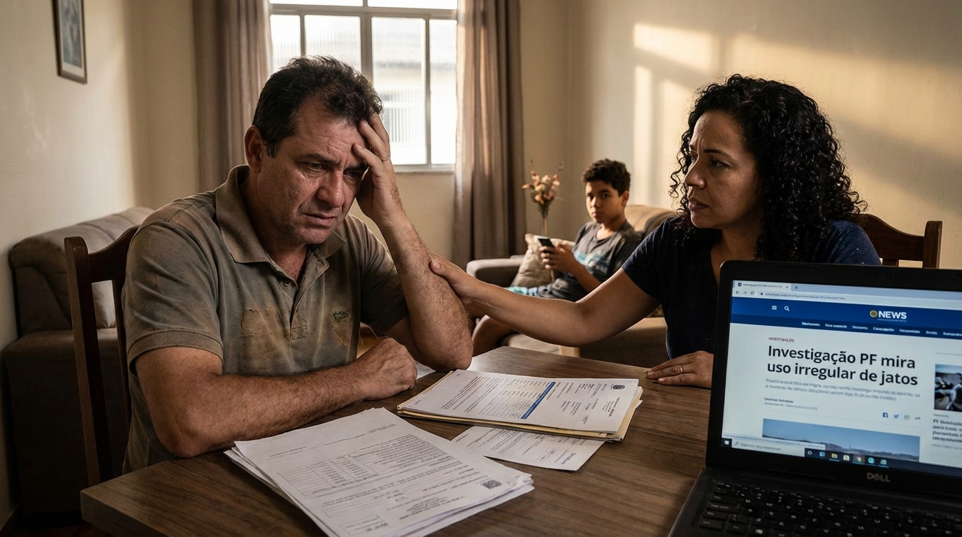 Dr. Oliveira, advogado criminal renomado, em escritório moderno e luxuoso com fundo azul gradiente - Cortesia ou Vantagem Indevida? O que a investigação da PF sobre jatos particulares ensina sobre Direito Penal Econômico