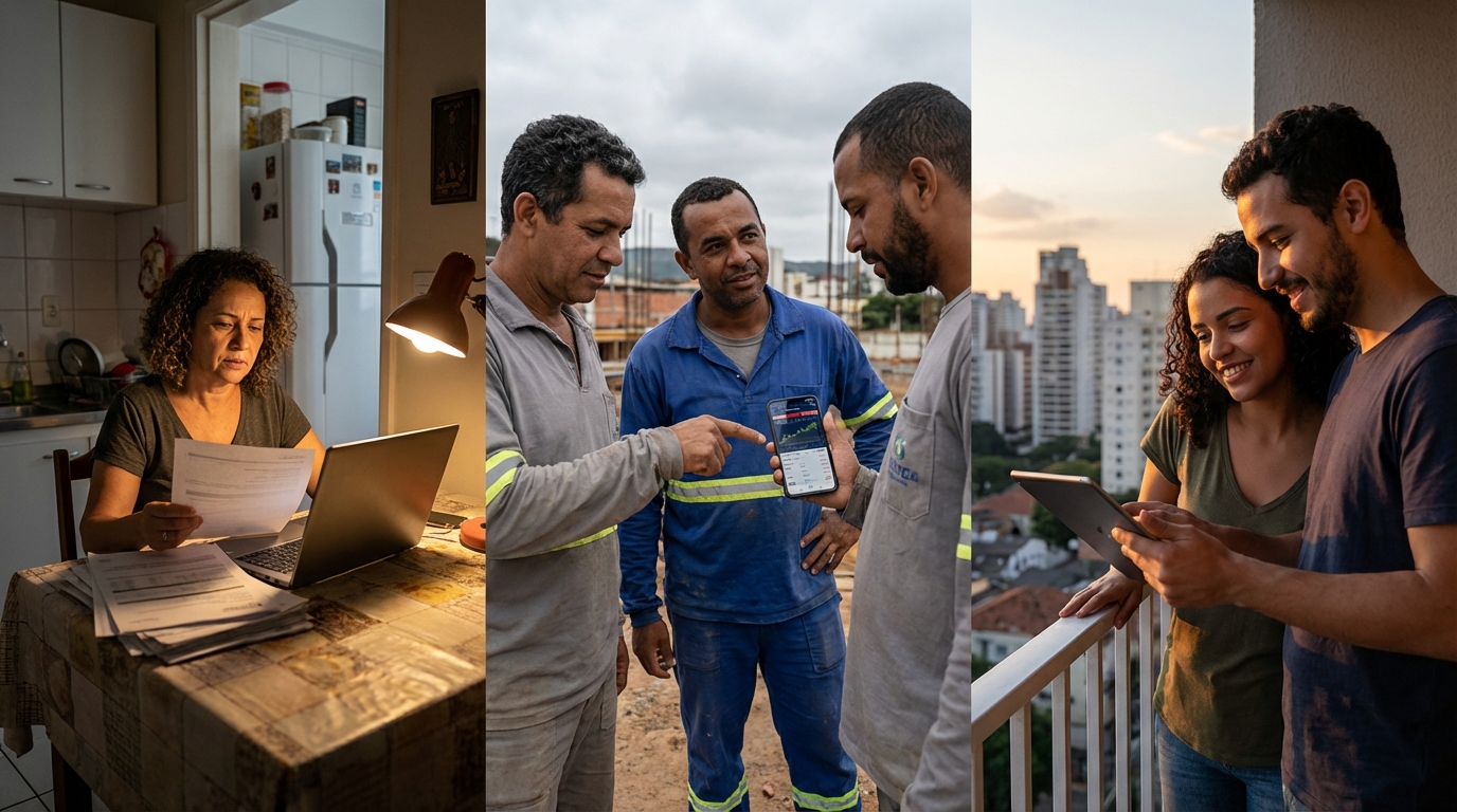 Dr. Oliveira, advogado tributarista renomado, em escritório moderno e luxuoso com fundo azul gradiente - Dólar em Queda e Bolsa em Alta: Sua Empresa Está Preparada (Societária e Tributariamente) para Atrair Investimentos?