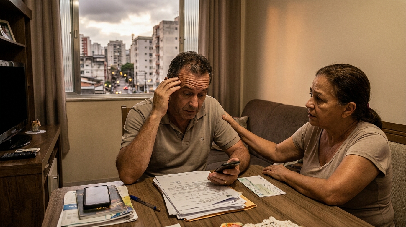 Dr. Oliveira, advogado criminal renomado, em escritório moderno e luxuoso com fundo azul gradiente - Dossiê do INSS e o Risco de Prisão: Quando um Atestado Médico Vira Crime de Estelionato Previdenciário