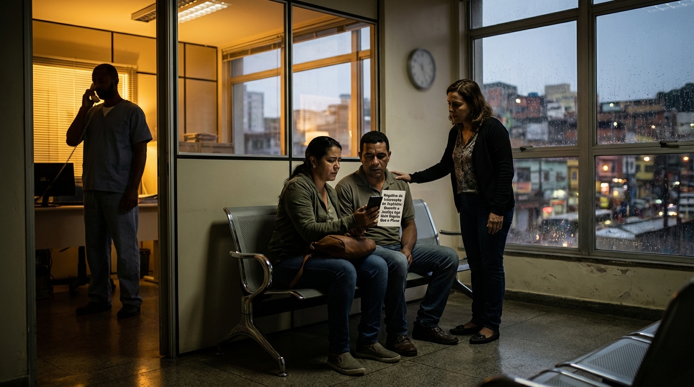 Dr. Oliveira, advogado especialista em direito da saúde renomado, em escritório moderno e luxuoso com fundo azul gradiente - Negativa de Internação de Urgência: Quando a Justiça Age Mais Rápido Que o Plano