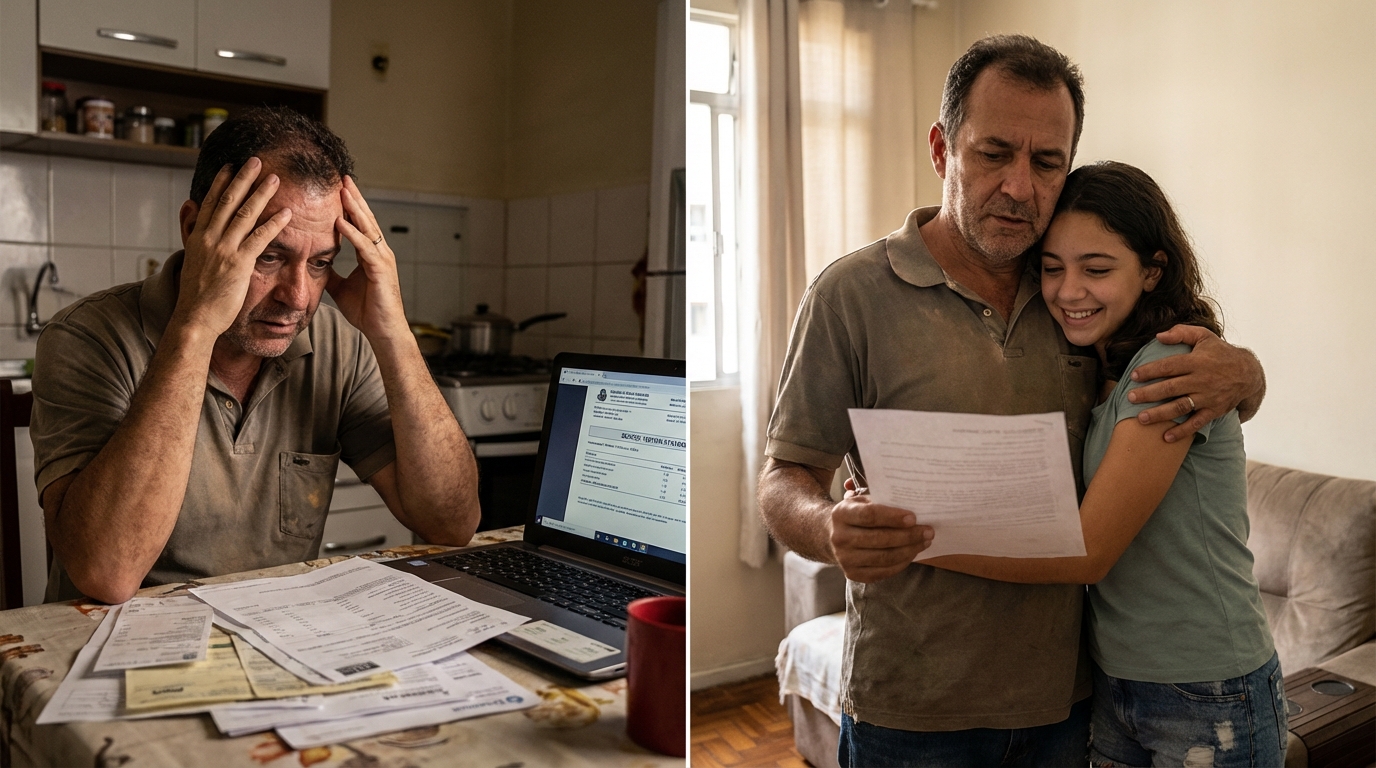 Dr. Oliveira, renomado advogado especialista em direito educacional, em escritório moderno e luxuoso com fundo azul gradiente - Pensão Alimentícia e Mensalidades Abusivas: Você é Obrigado a Pagar Reajustes Acima da Inflação?