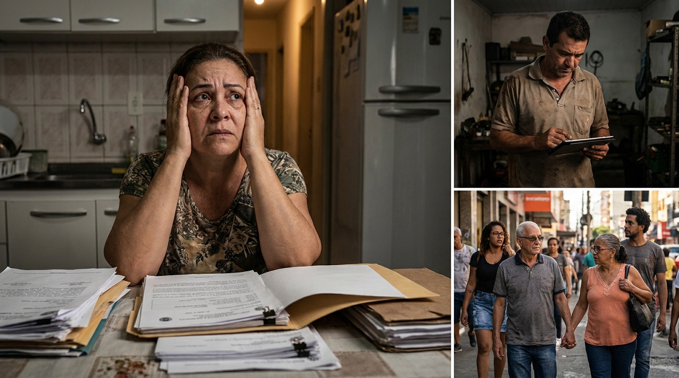 Dr. Oliveira, advogado criminal renomado, em escritório moderno e luxuoso com fundo azul gradiente - Pente-Fino do INSS: Quando o Corte do Benefício Pode Virar um Processo Criminal Federal?