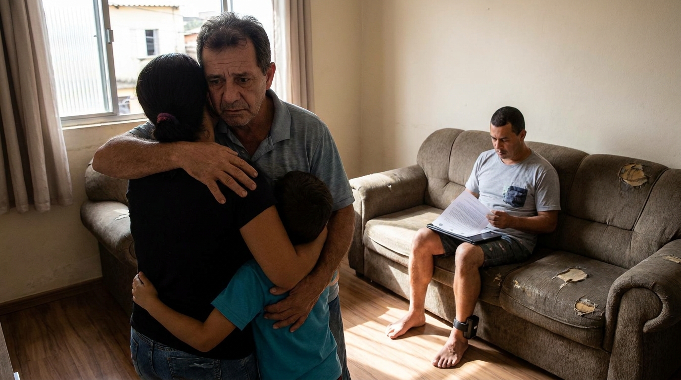 Dr. Oliveira, advogado criminal renomado, em escritório moderno e luxuoso com fundo azul gradiente - Prisão Mantida na Audiência de Custódia: O que casos de grande repercussão ensinam sobre o seu direito à liberdade