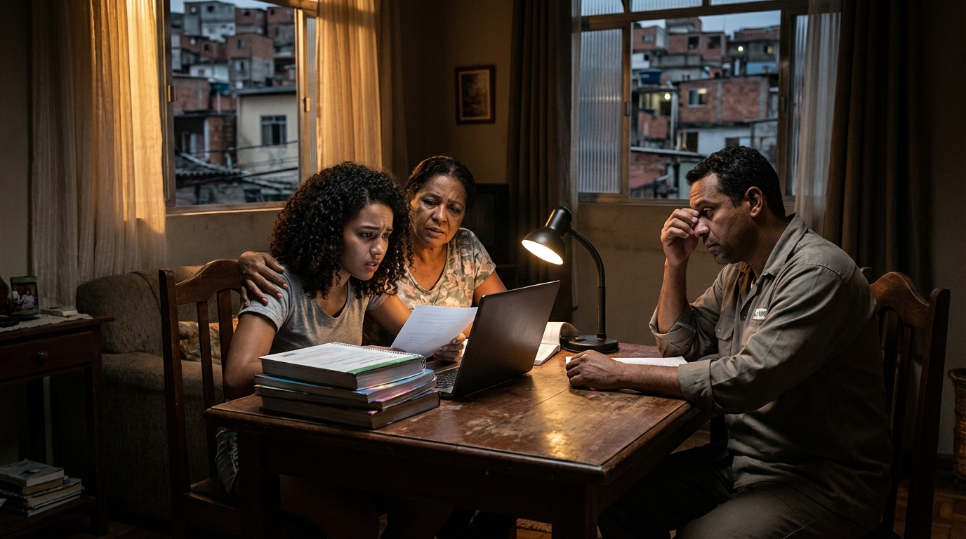 Dr. Oliveira, advogado criminal renomado, em escritório moderno e luxuoso com fundo azul gradiente - STF e as Cotas Raciais: O que o julgamento sobre a lei de SC significa para os estudantes?