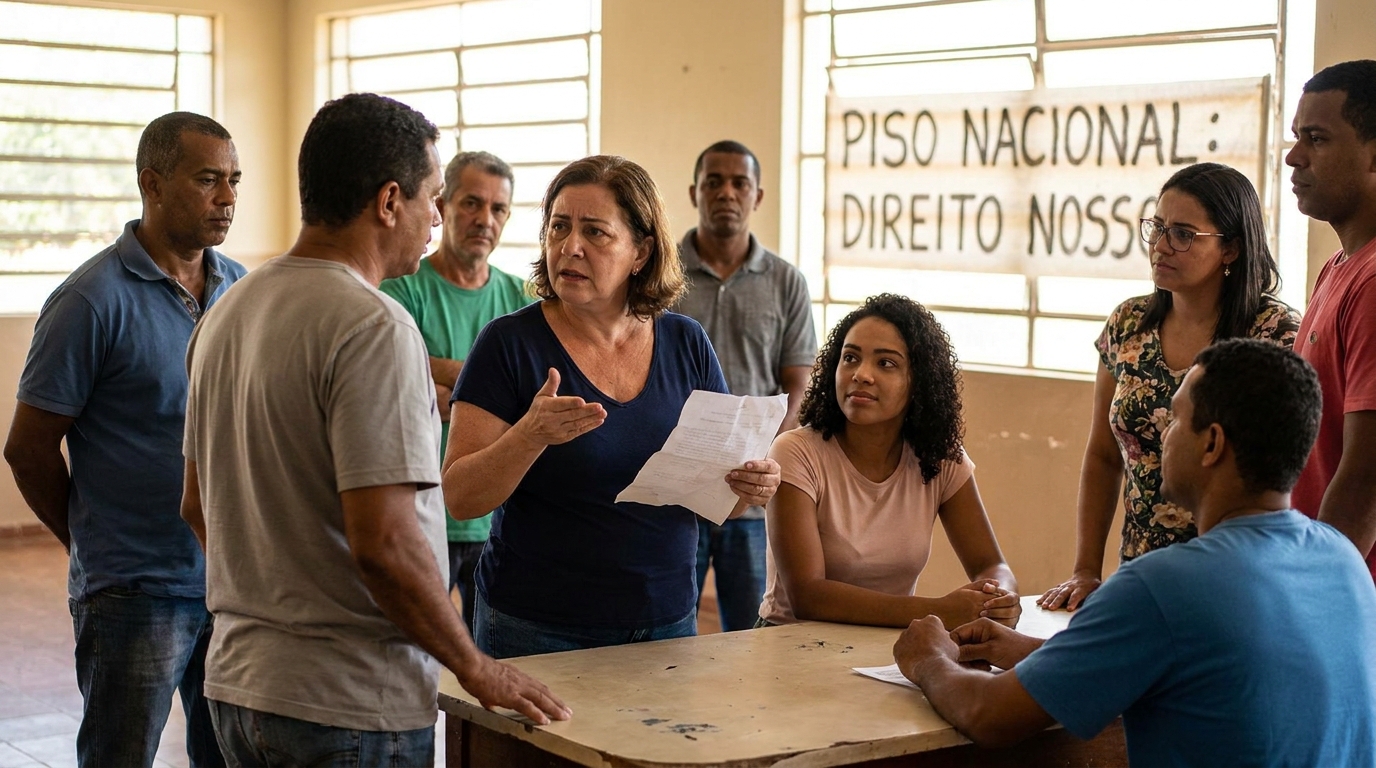 Dr. Oliveira, advogado criminal renomado, em escritório moderno e luxuoso com fundo azul gradiente - STF Garante Piso Nacional para Professores Temporários: Como Cobrar Seus Direitos?
