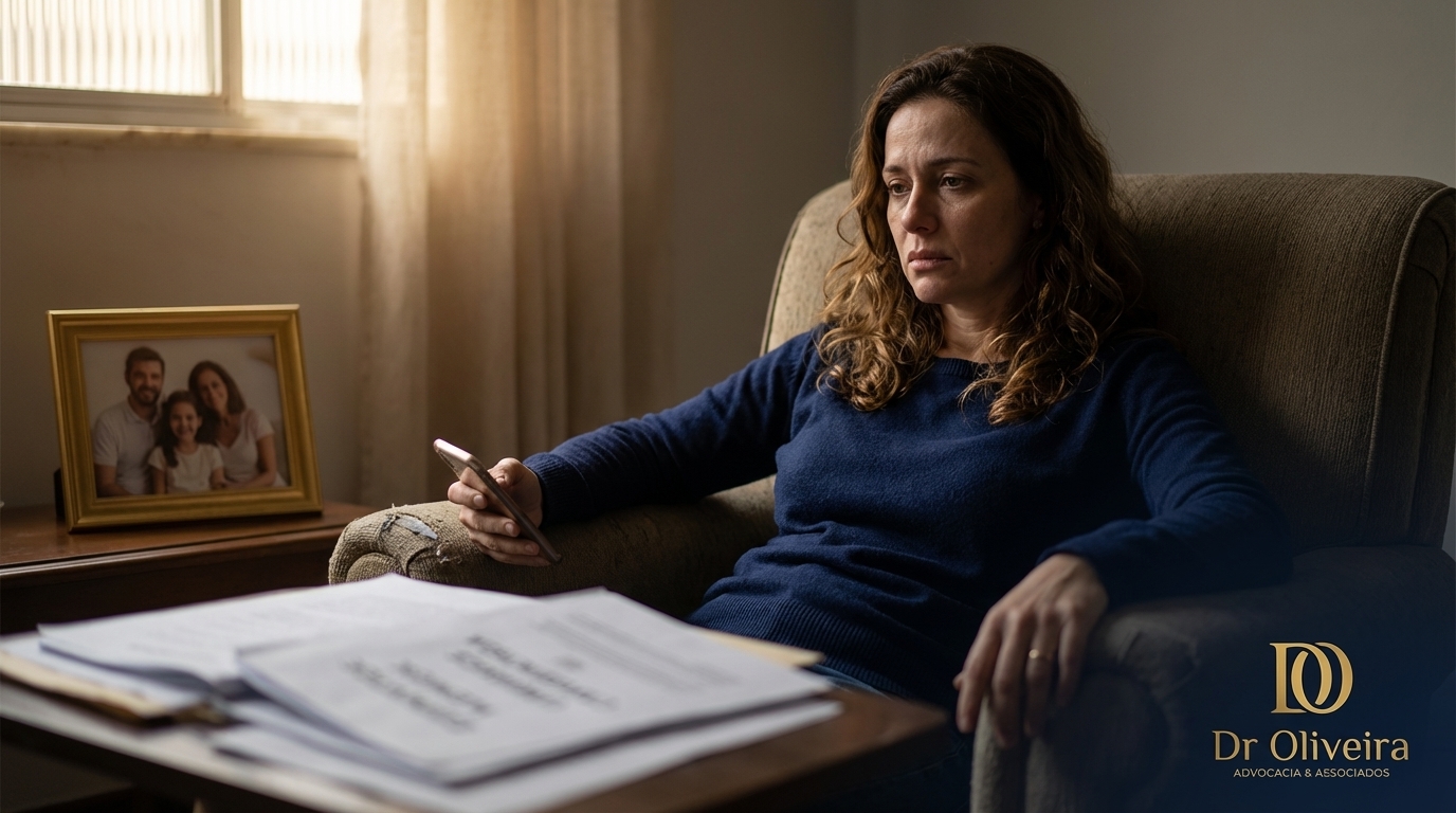 Equipe de advogados criminalistas em reunião estratégica discutindo defesa em caso de lei maria da penha e danos morais